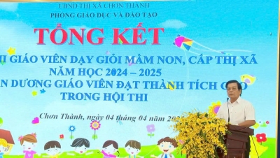 Chơn Thành: Tuyên dương giáo viên dạy giỏi Mầm non năm học 2024 -2025