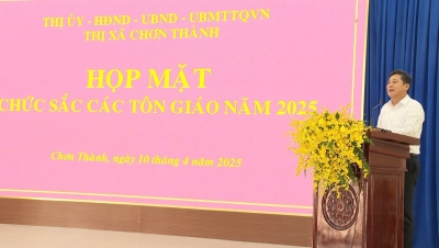 Chơn Thành: Họp mặt chức sắc các tôn giáo năm 2025